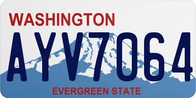 WA license plate AYV7064