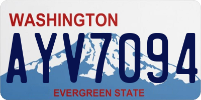 WA license plate AYV7094