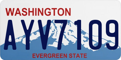 WA license plate AYV7109