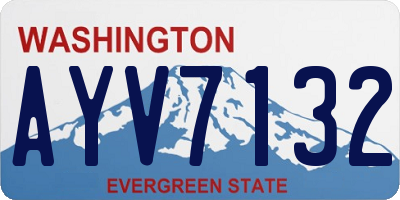 WA license plate AYV7132