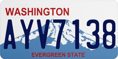 WA license plate AYV7138
