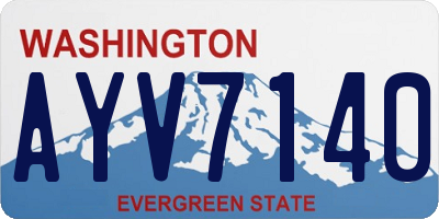 WA license plate AYV7140