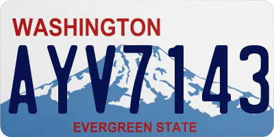 WA license plate AYV7143