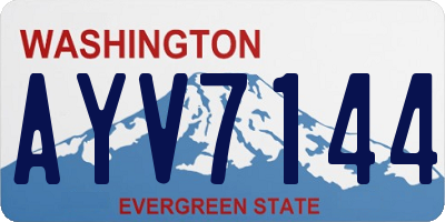 WA license plate AYV7144