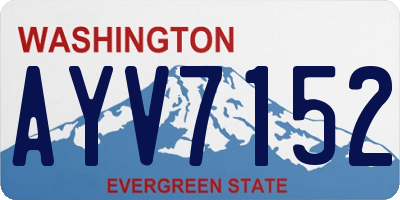 WA license plate AYV7152