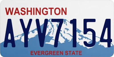 WA license plate AYV7154