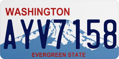WA license plate AYV7158