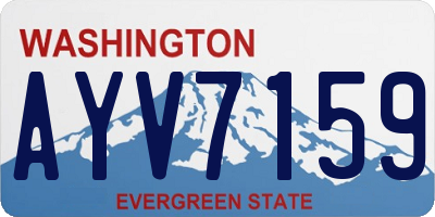 WA license plate AYV7159
