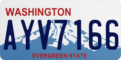 WA license plate AYV7166