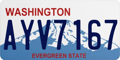 WA license plate AYV7167