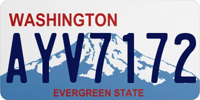 WA license plate AYV7172