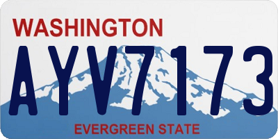 WA license plate AYV7173