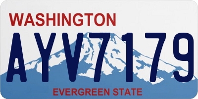 WA license plate AYV7179