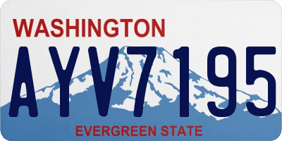 WA license plate AYV7195