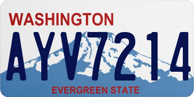 WA license plate AYV7214