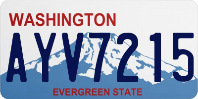 WA license plate AYV7215