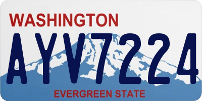 WA license plate AYV7224