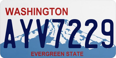 WA license plate AYV7229