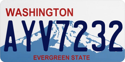 WA license plate AYV7232