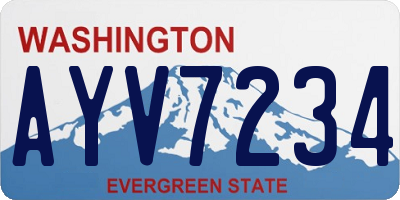 WA license plate AYV7234