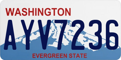 WA license plate AYV7236