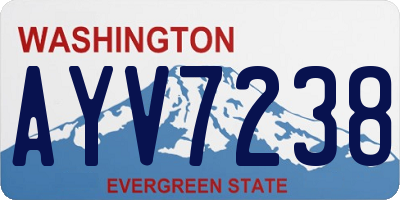 WA license plate AYV7238