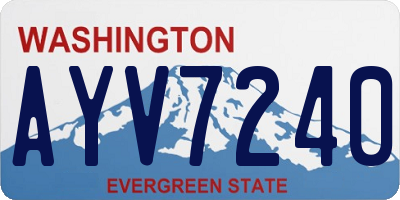 WA license plate AYV7240