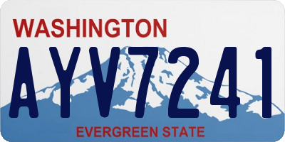 WA license plate AYV7241