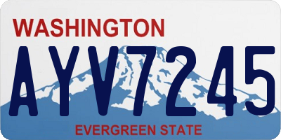 WA license plate AYV7245