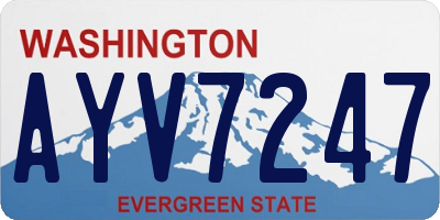 WA license plate AYV7247