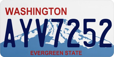 WA license plate AYV7252