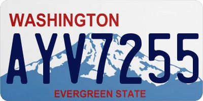 WA license plate AYV7255