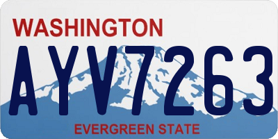 WA license plate AYV7263