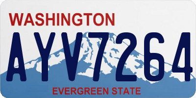 WA license plate AYV7264
