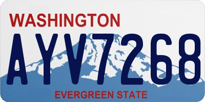 WA license plate AYV7268