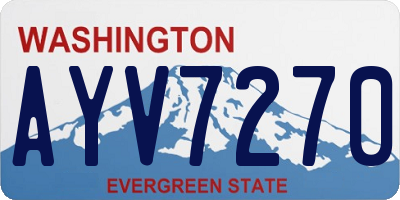 WA license plate AYV7270