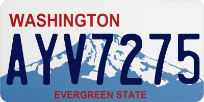 WA license plate AYV7275