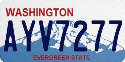 WA license plate AYV7277