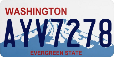 WA license plate AYV7278