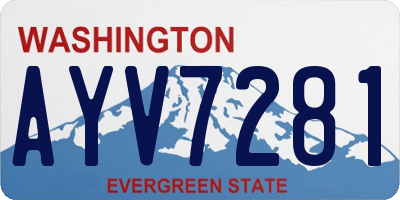 WA license plate AYV7281