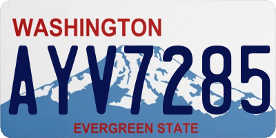 WA license plate AYV7285