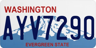 WA license plate AYV7290