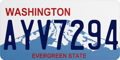 WA license plate AYV7294