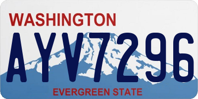 WA license plate AYV7296