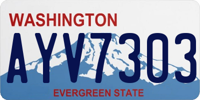 WA license plate AYV7303