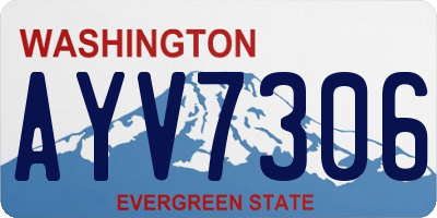 WA license plate AYV7306