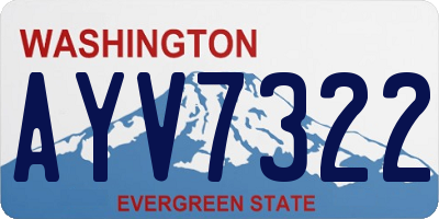 WA license plate AYV7322