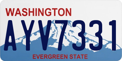 WA license plate AYV7331