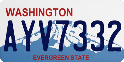 WA license plate AYV7332