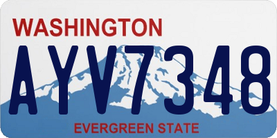 WA license plate AYV7348